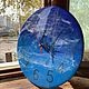 Часы эпоксидной смолой: "Морские волны". Часы классические. Елена Resin art. Ярмарка Мастеров.  Фото №4