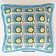 Knitted pillow case Daisies cotton, Pillow, Bataysk,  Фото №1