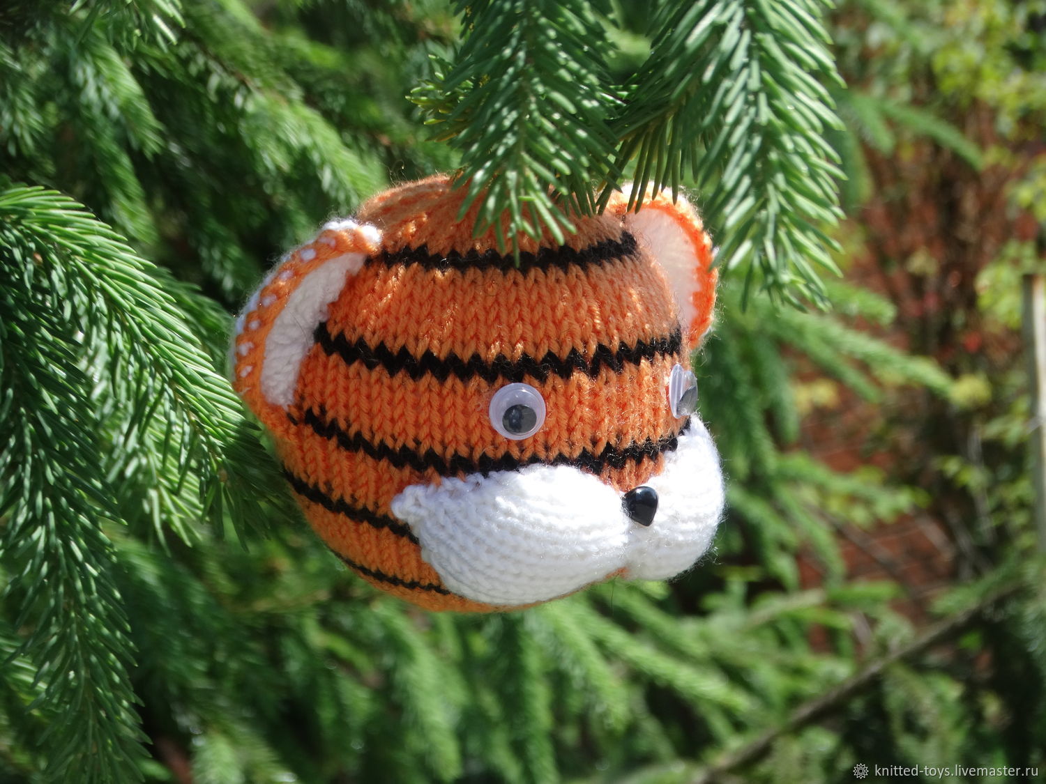Новогодний Шарик Тигр Крючком