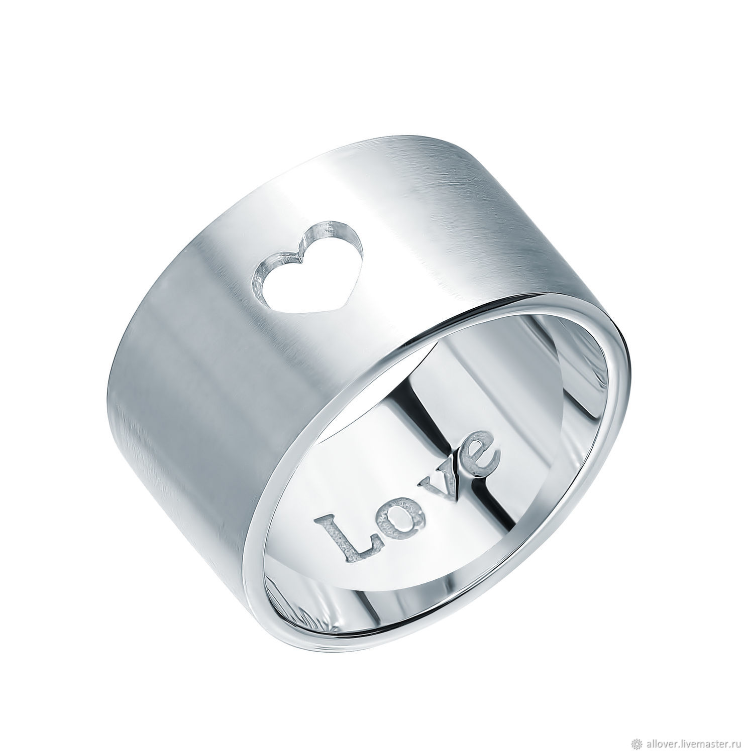 Серебряное кольцо со словом "Love" серебро 925 пробы, Кольца, Москва,  Фото №1