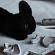 Заказать Мягкая игрушка черный кролик. Настоящие игрушки. Ярмарка Мастеров. . Мягкие игрушки Фото №3