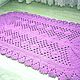 Crocheted oval rug from cord purple Rhombus. Carpets. knitted handmade rugs (kovrik-makrame). My Livemaster. Фото №6