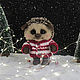 Hedgehog-skier, Felted Toy, St. Petersburg,  Фото №1