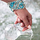 Браслет "Вода", вышивка серебром 925, Браслет из бусин, Москва,  Фото №1