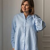 Одежда handmade. Livemaster - original item Oversize shirt, color blue. Handmade.