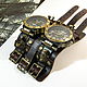 Steampunk Wristwatch 2 pcs. ' Clock with Clock' quartz. Watches. Neformal-World. Online shopping on My Livemaster.  Фото №2