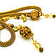 Lariat 'Mischievous ray', gold color, string of beads, Lariats, Ryazan,  Фото №1