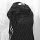 Black scarf stole made of kid mohair and boucle. Wraps. Lena Aseeva Knit and Felt. My Livemaster. Фото №5