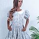 Платье " Прованс" серое со съёмным воротником. Платья. Lady_dress. Ярмарка Мастеров.  Фото №4