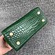 Evening bag made of crocodile skin, in dark green color. Classic Bag. SHOES&BAGS. My Livemaster. Фото №4
