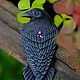 Брошь с вороном "Night raven mini". Брошь-булавка. Secret Jar. Интернет-магазин Ярмарка Мастеров.  Фото №2