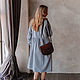  Серо-голубое фланелевое платье. Платья. UTRO WEAR. Интернет-магазин Ярмарка Мастеров.  Фото №2