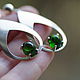 Earrings with diopside 'Bright summer', silver. Earrings. EdGems jewerly. My Livemaster. Фото №4