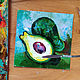 Order Painting Avocado Oil Canvas 15 h15 Two Halves Fruit Still Life. matryoshka (azaart). Livemaster. . Pictures Фото №3