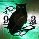 Vinyl record Wall clock with LED backlight Owl, Backlit Clocks, St. Petersburg,  Фото №1