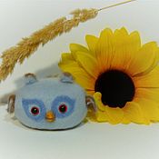 Куклы и игрушки handmade. Livemaster - original item Owlet cornflower, owl made of wool, felt, soft toy. Handmade.
