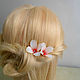 White Sakura hair barrettes. Hairpin. PandaStudio (glossyfleur). Online shopping on My Livemaster.  Фото №2