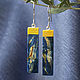 Starry Night earrings with silver hardware. Earrings. teoterra. Online shopping on My Livemaster.  Фото №2