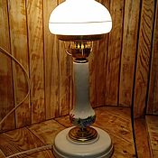 Винтаж: Лампа настольная из СССР желтое стекло