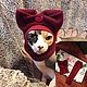 Cat clothes ' winter fleece Jumpsuit-Ripe cherry'. Pet clothes. Happy-sphynx. My Livemaster. Фото №5
