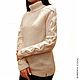 Women's ivory sweater with braids, Merino wool, white. Sweaters. SIBERIA COOL (knitting & painting) (Siberia-Cool). Online shopping on My Livemaster.  Фото №2