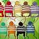 Веселые, симпатичные осенние шапочки ждут своих маленьких  хозяев и хозяек.
