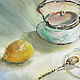Order watercolor. Tea with lemon. ArtShipilina. Livemaster. . Pictures Фото №3