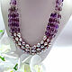 Necklace with natural pearls and amethysts. Necklace. Magical Beauty Gems. Online shopping on My Livemaster.  Фото №2
