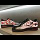 Кроссовки черные Nike Air Force унисекс, кастом, ручная роспись, аниме. Кроссовки. Olgavolgoart. Роспись одежды и обуви. Кастом. Ярмарка Мастеров.  Фото №14