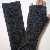 Аксессуары handmade. Livemaster - original item Sleeve mitts, knitted Alice, color morengo. Handmade.