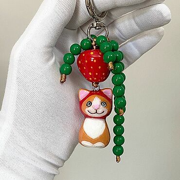 Сумки ручной работы. Ярмарка Мастеров - ручная работа Обвес «Кот в шапке». Handmade.