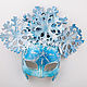 Венецианская карнавальная маска " Зима". Карнавальные маски. Елена (luxurymask). Интернет-магазин Ярмарка Мастеров.  Фото №2