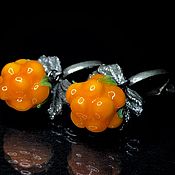 Украшения handmade. Livemaster - original item Earrings berry cloudberries. Handmade.