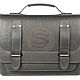 Leather briefcase 'French' black, Brief case, St. Petersburg,  Фото №1