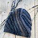 Меланжевая шапка спицами. Шапка с цветовыми переходами, Шапки, Омск,  Фото №1