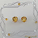Stud earrings 'Heart-m' gold 585, citrines. Earrings. MaksimJewelryStudio. Online shopping on My Livemaster.  Фото №2