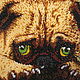 Картина "Собака", вышитая бисером. Картины. Елена (cat-fold). Интернет-магазин Ярмарка Мастеров.  Фото №2
