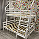Детская двухъярусная кровать с лестницей деревянная из массива, Кровати, Санкт-Петербург,  Фото №1