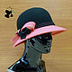 Elegant felt two-tone hat with wide brim, Hats1, Ekaterinburg,  Фото №1