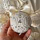 Елочные игрушки ручной работы в молочном цвете. Елочные игрушки. handmade_barhat. Ярмарка Мастеров.  Фото №6