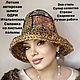 Шляпа ДОМИК -2 ручной работы из листьев пальмы, Шляпы, Москва,  Фото №1