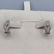 Украшения handmade. Livemaster - original item Silver earrings with cubic Zirconia. Handmade.