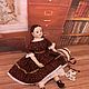 Кукла реплика кукол Izannah Walker, Инди в бордовом. Интерьерная кукла. Инна Разуваева. Ярмарка Мастеров.  Фото №12