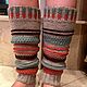 Leg Warmers, Merino wool, beige, green, terracotta. Leg warmers. SIBERIA COOL (knitting & painting) (Siberia-Cool). My Livemaster. Фото №6