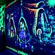 АЛХИМИЯ UV Декор на стену Шаманское флюрное полотно. Ритуальная атрибутика. ANAHART. Ярмарка Мастеров.  Фото №4