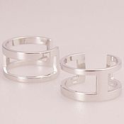 Украшения handmade. Livemaster - original item Ring "Geom-2" Phalanx (silver, enamel). Handmade.