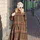 Пальто бохо из верблюжей шерсти в крупную клетку MUHA-326b. Пальто. MUHA (vintagechic). Ярмарка Мастеров.  Фото №4