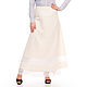 skirt white linen with lace
