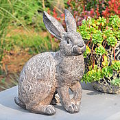 Дача и сад handmade. Livemaster - original item Rabbit with raised paw made of polyresin garden decor. Handmade.
