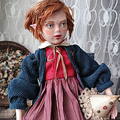 Куклы и игрушки handmade. Livemaster - original item boudoir doll: Red-Haired Elf Polly. Handmade.